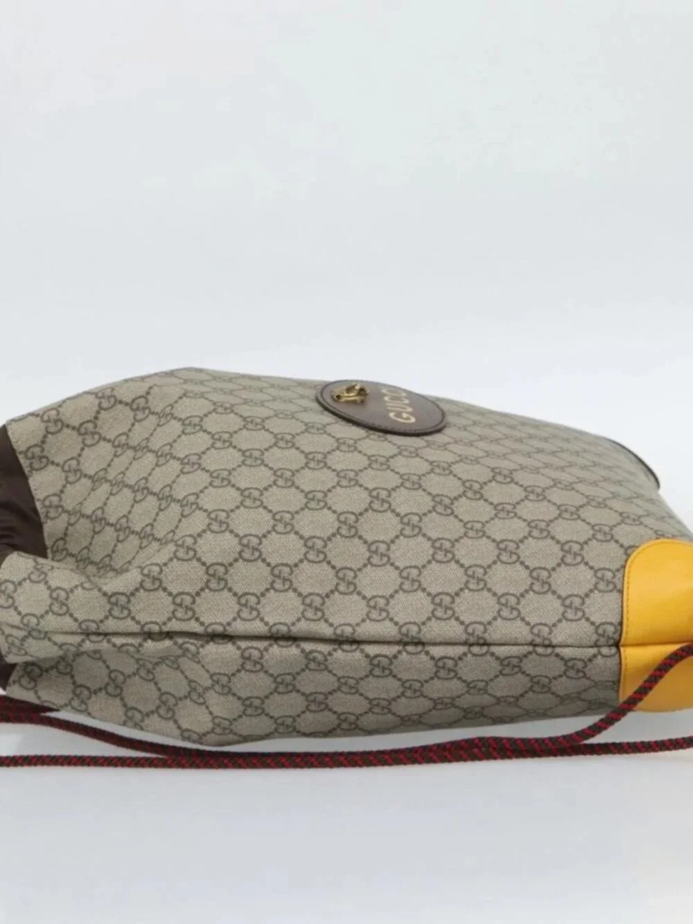 GUCCI GG Supreme Backpack PVC 2way Beige 473872 Auth 186117M
